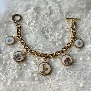 Classic Winnie the Pooh Charm Bracelet | Handmade Broken China Jewelry